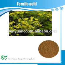 Materia prima ferulic acid, 99% natural ferulic acid polvo